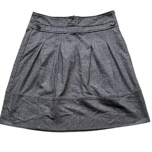 United Colors of Benetton Gray Wool Herringbone Skirt Size 48 (US 16)